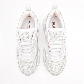 Foto 3 | Daddy Tenis Urbano Para Mujer Blanco Plata Cod.133328