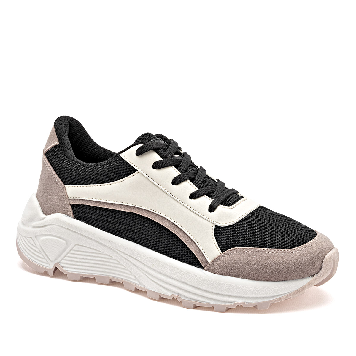 Foto 2 pulgar | Been Class Tenis Urbano Para Mujer Negro Late Rosa Cod.131869