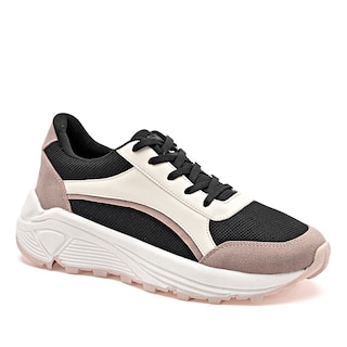 Foto 1 | Been Class Tenis Urbano Para Mujer Negro Late Rosa Cod.131869