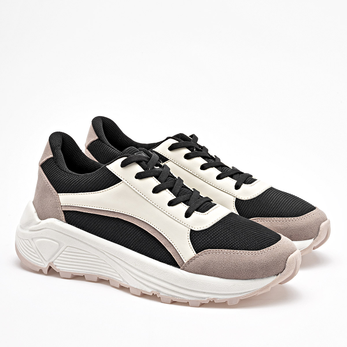 Foto 3 pulgar | Been Class Tenis Urbano Para Mujer Negro Late Rosa Cod.131869