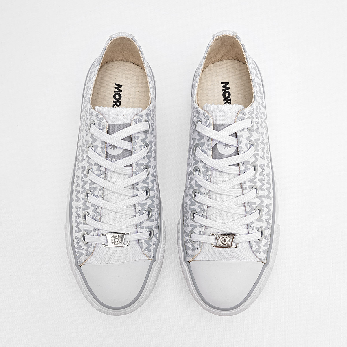 Foto 3 | Moramora Tenis Urbano Para Mujer Blanco Gris Cod.132595