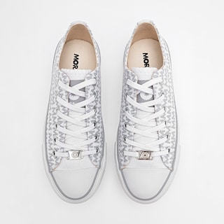 Foto 3 | Moramora Tenis Urbano Para Mujer Blanco Gris Cod.132595