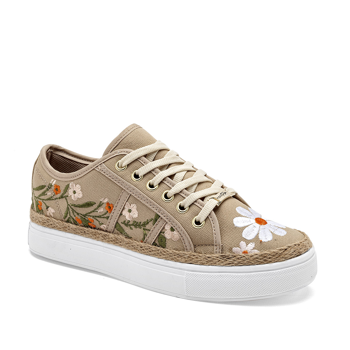 Foto 2 pulgar | Mora Tierra Tenis Urbano Para Mujer Beige Multicolor Cod.132490