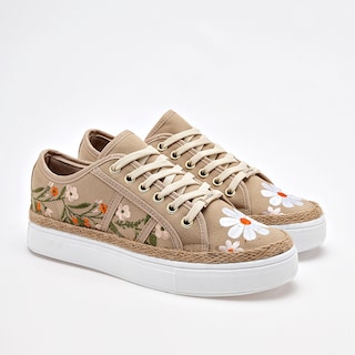 Foto 2 | Mora Tierra Tenis Urbano Para Mujer Beige Multicolor Cod.132490