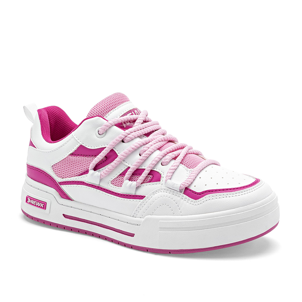 Foto 2 pulgar | Newk Tenis Urbano Para Mujer Blanco Rosa Cod.132680