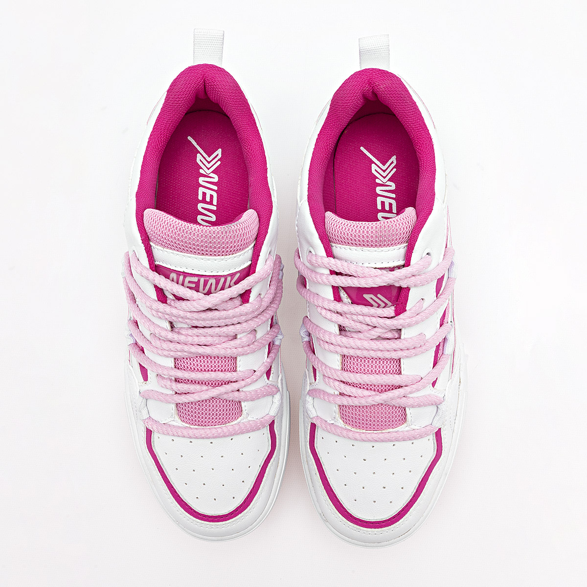 Foto 4 pulgar | Newk Tenis Urbano Para Mujer Blanco Rosa Cod.132680