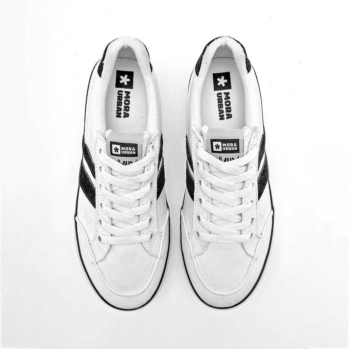 Foto 4 pulgar | Mora Urban Tenis Urbano Para Mujer Blanco Negro Cod.133389