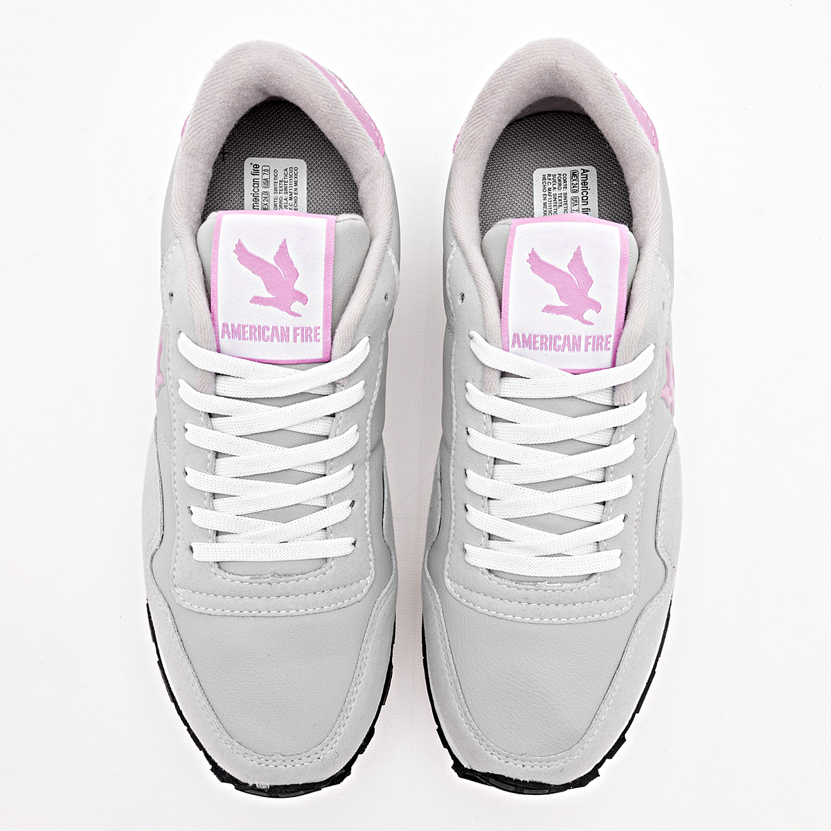Foto 3 | American Fire Tenis Urbano Para Mujer Gris Rosa Cod.131769