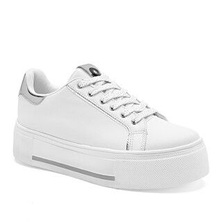 Foto 1 | Moramora Tenis Urbano Para Mujer Blanco Plata Cod.132622