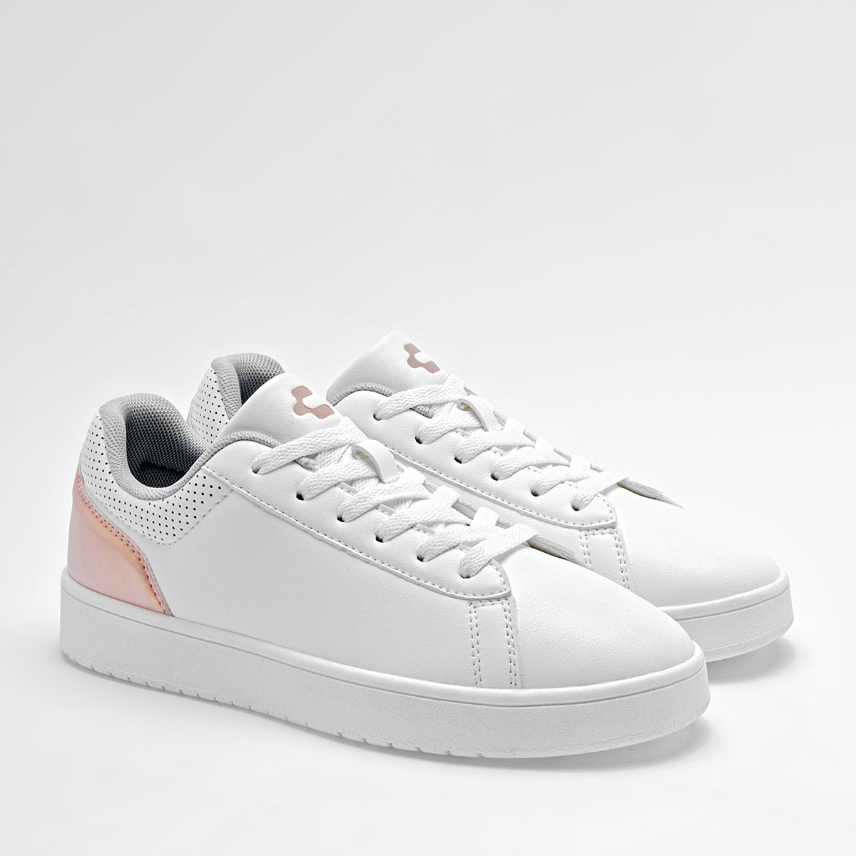 Foto 2 | Charly Tenis Urbano Para Mujer Blanco Rosa Cod.131556