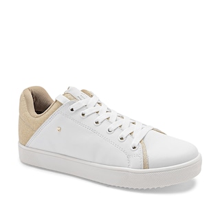 Foto 1 | C>libre Tenis Urbano Para Mujer Blanco Dorado Cod.133318