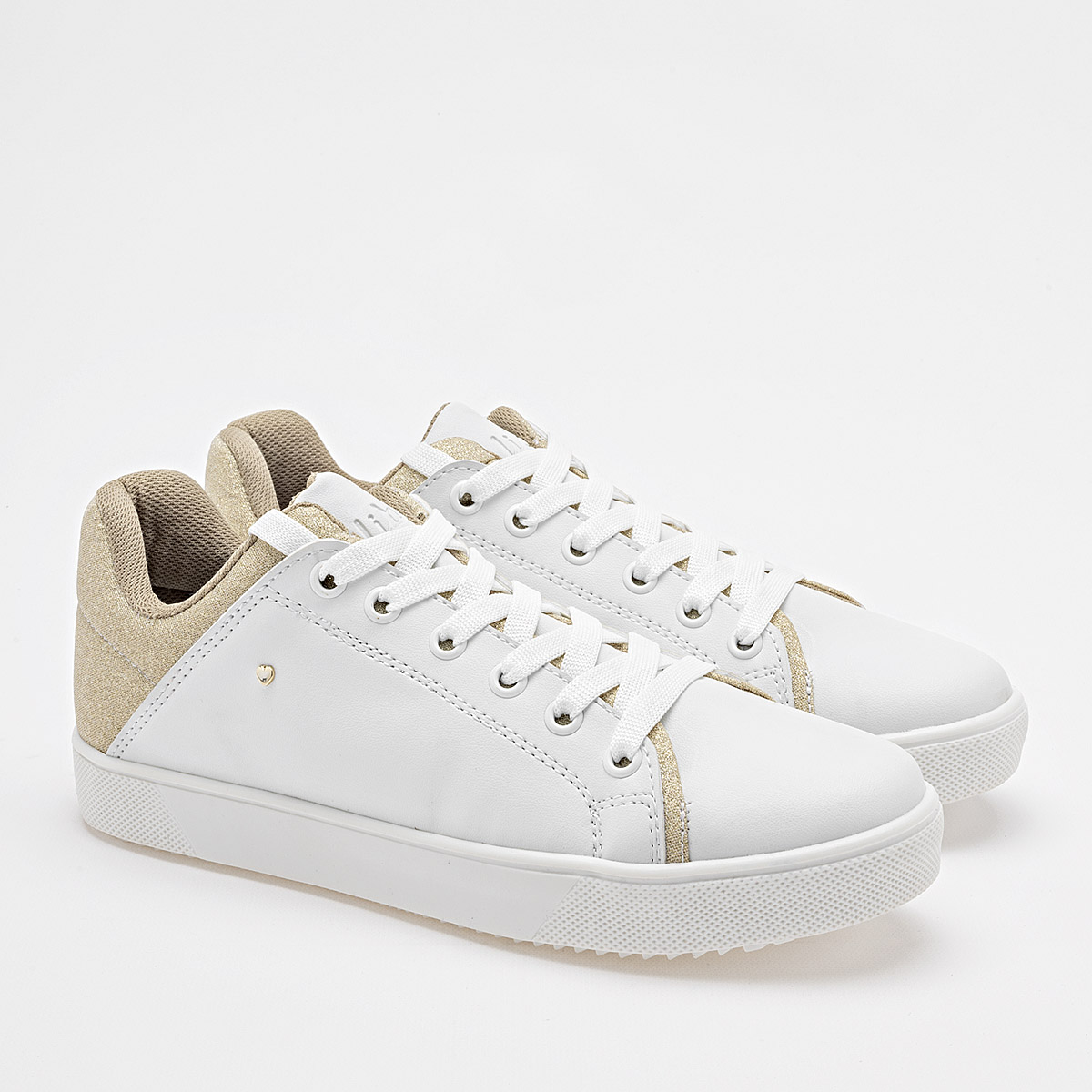 Foto 3 pulgar | C>libre Tenis Urbano Para Mujer Blanco Dorado Cod.133318