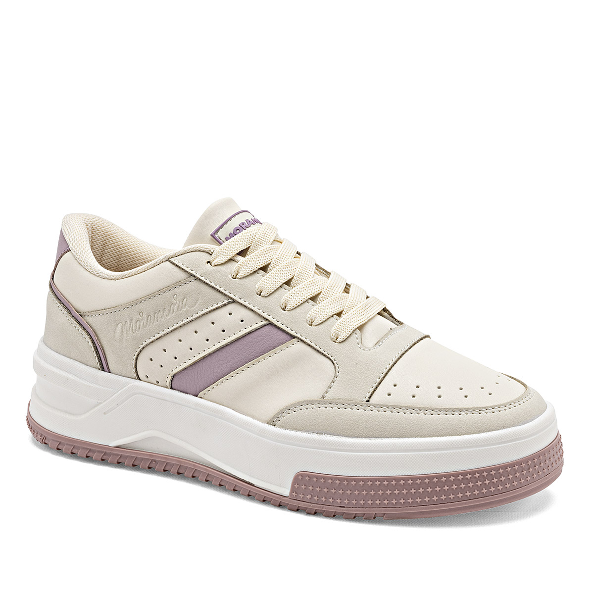 Foto 2 pulgar | Moramora Tenis Urbano Para Mujer Latte Rosa Cod.132637