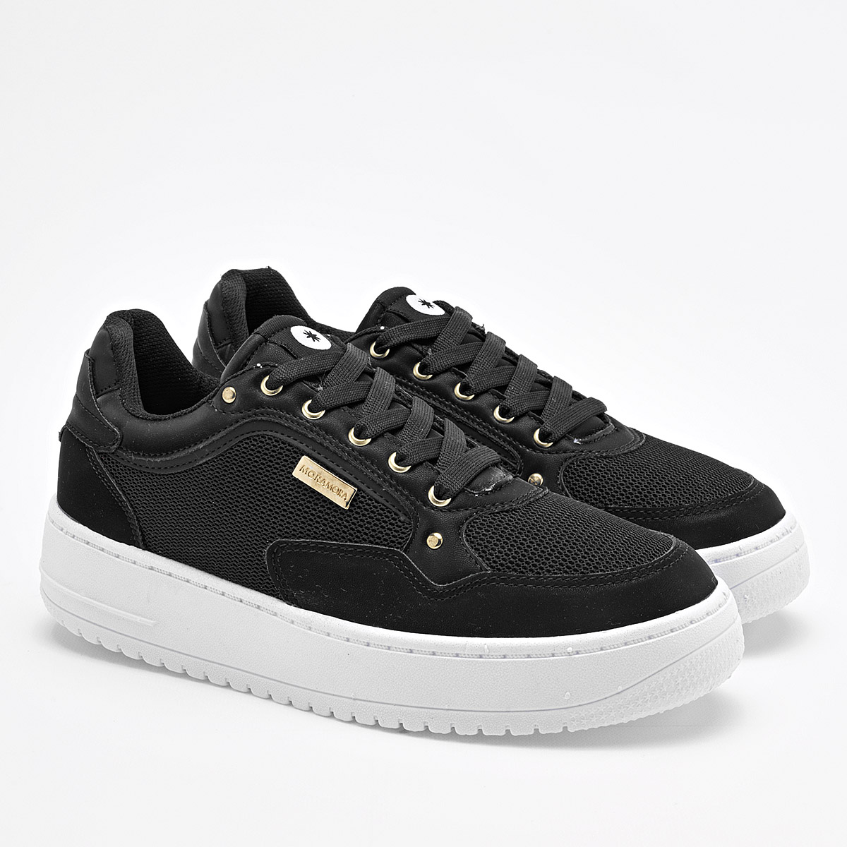 Foto 2 | Moramora Tenis Urbano Para Mujer Negro Cod.132625