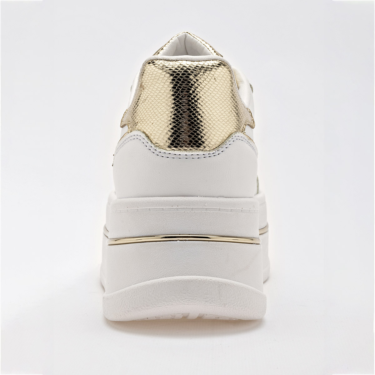 Foto 4 pulgar | Stars Of The World Tenis Urbano Para Mujer Blanco Dorado Cod.133456
