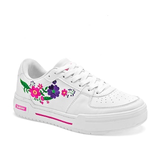Foto 1 | Newk Tenis Urbano Para Mujer Blanco Multicolor Cod.133411
