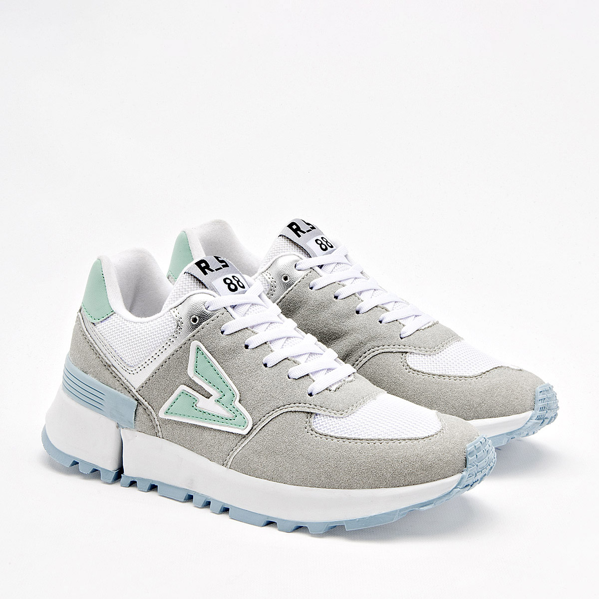 Foto 3 pulgar | American Fire Tenis Urbano Para Mujer Gris Blanco Verde Cod.131773