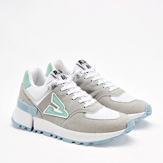 Foto 2 | American Fire Tenis Urbano Para Mujer Gris Blanco Verde Cod.131773