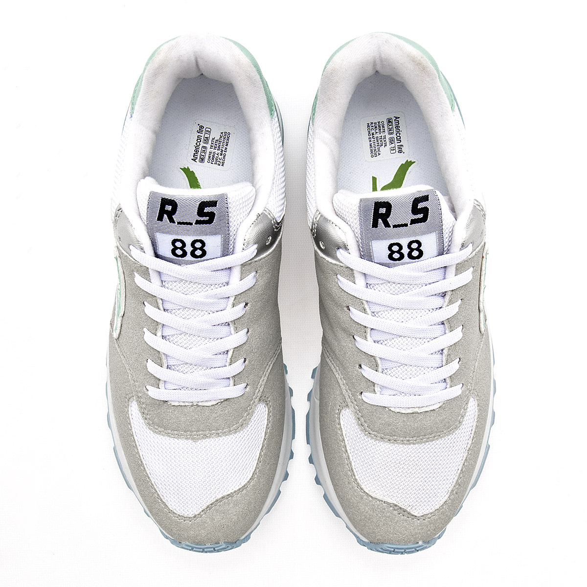 Foto 3 | American Fire Tenis Urbano Para Mujer Gris Blanco Verde Cod.131773