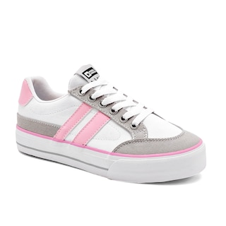 Foto 1 | Mora Urban Tenis Urbano Para Mujer Blanco Gris Rosa Cod.133388