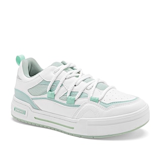 Foto 1 | Newk Tenis Urbano Para Mujer Blanco Verde Cod.132681