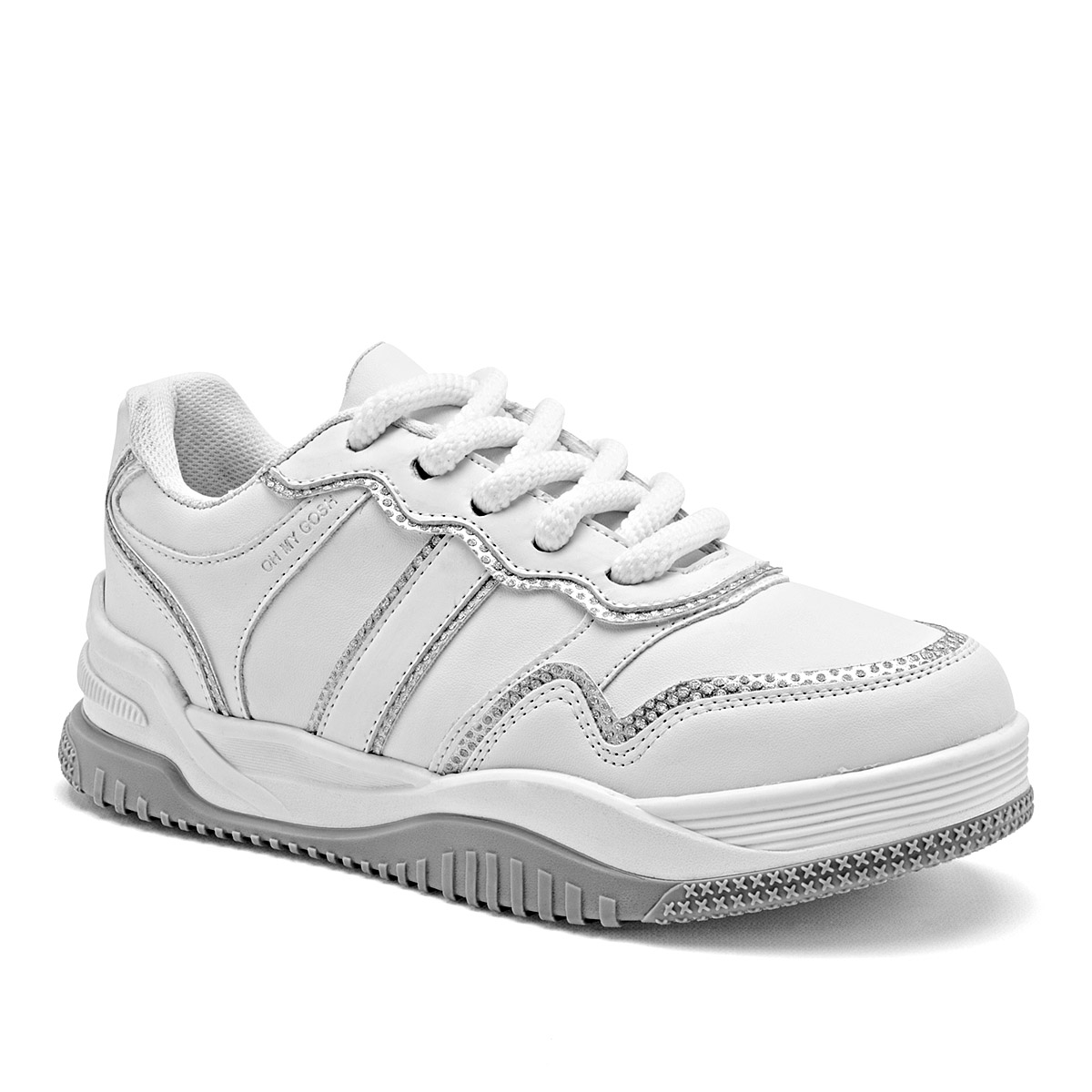 Foto 2 pulgar | Gösh Tenis Urbano Para Mujer Blanco Plata Cod.132271