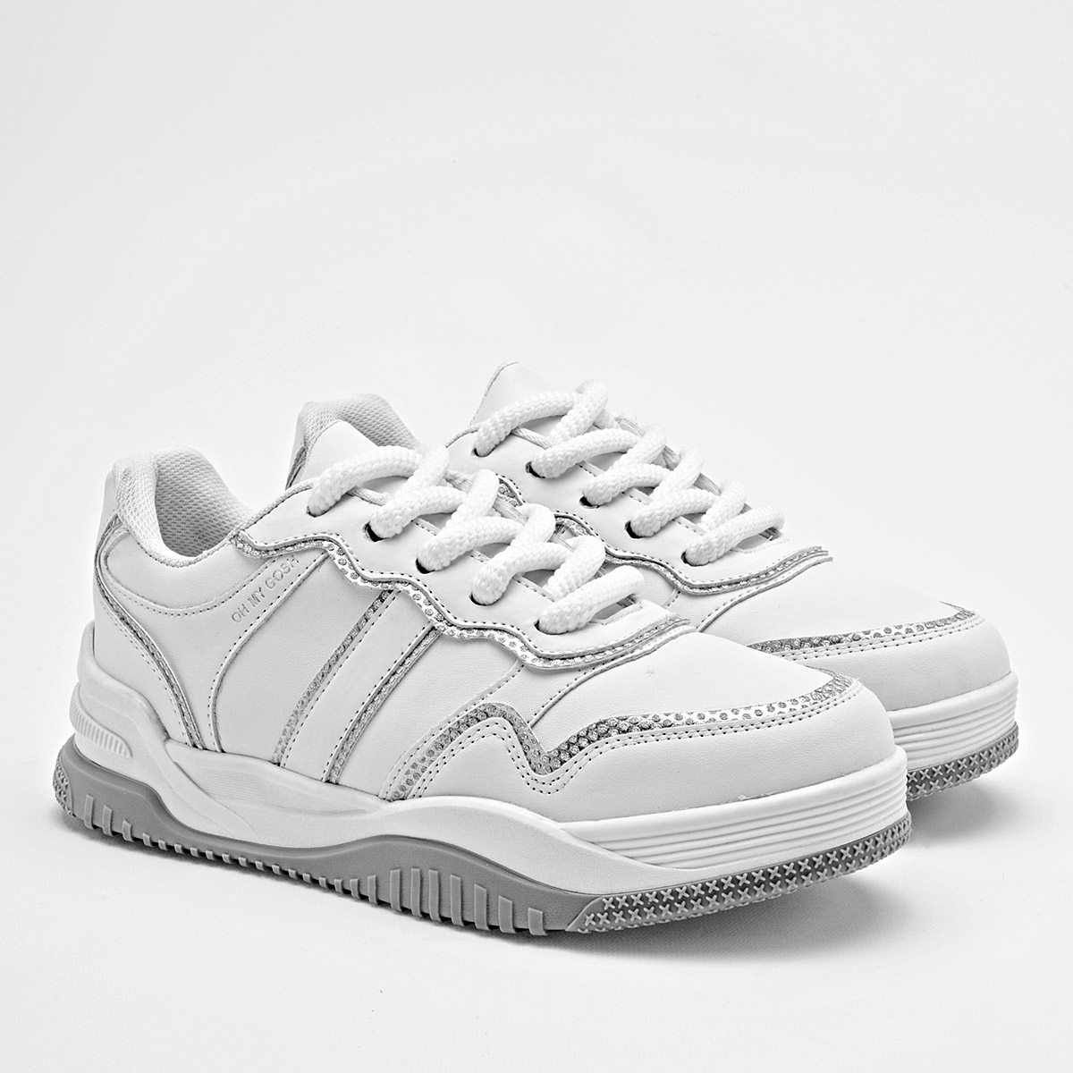 Foto 3 pulgar | Gösh Tenis Urbano Para Mujer Blanco Plata Cod.132271