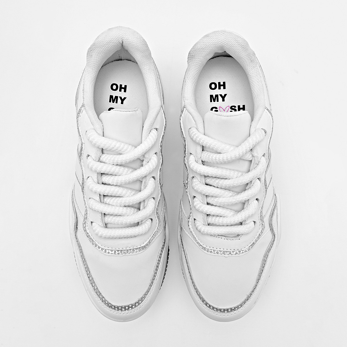 Foto 4 pulgar | Gösh Tenis Urbano Para Mujer Blanco Plata Cod.132271