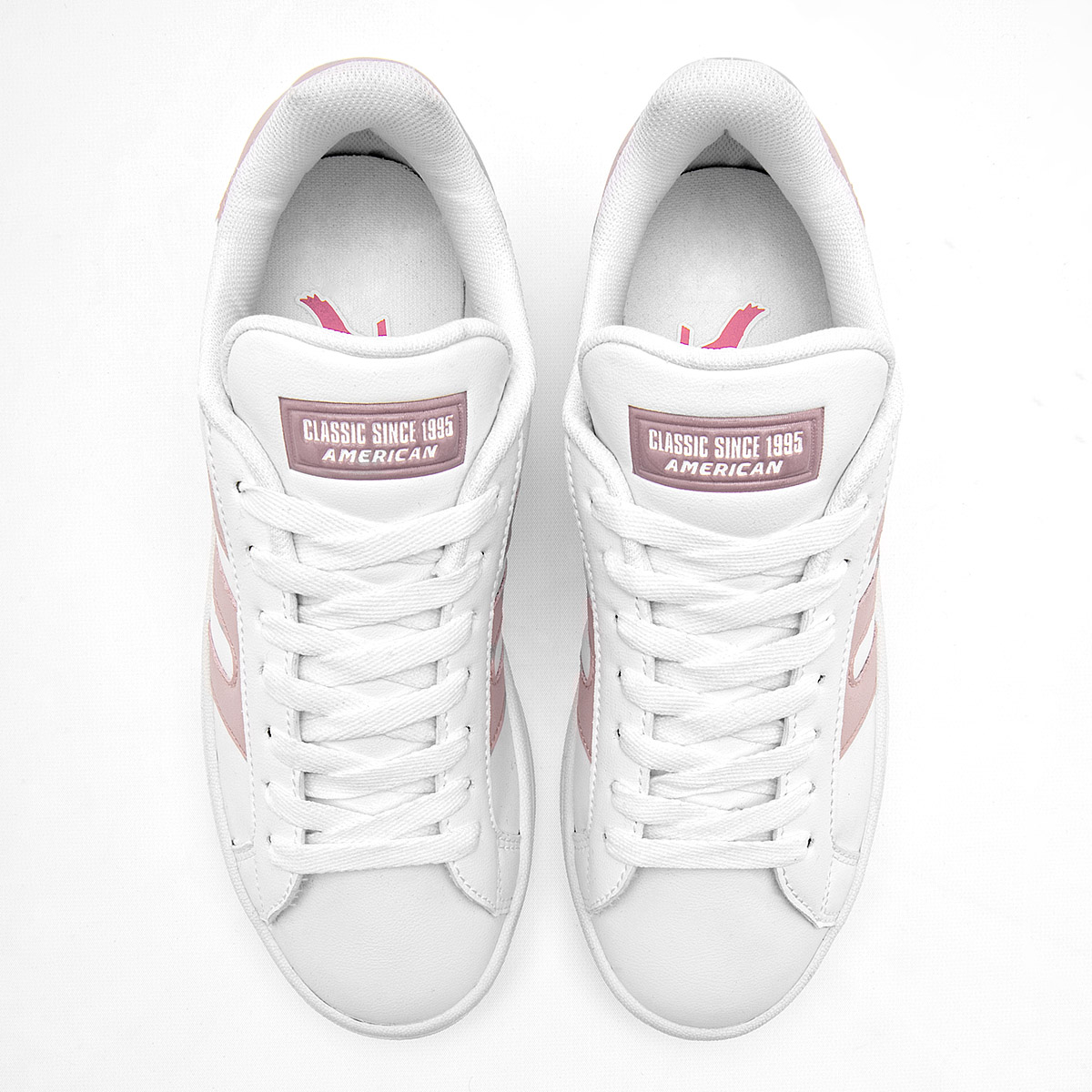 Foto 4 pulgar | American Fire Tenis Urbano Para Mujer Blanco Rosa Cod.131776