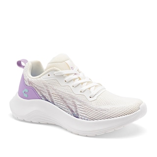 Foto 1 | Charly Tenis Deportivo Para Mujer Blanco Lila, Walking, , Agujeta Elastica Cod.129605