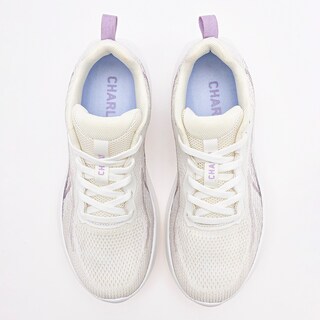 Foto 3 | Charly Tenis Deportivo Para Mujer Blanco Lila, Walking, , Agujeta Elastica Cod.129605