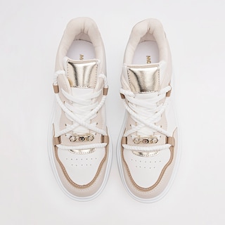 Foto 3 | Moramora Tenis Urbano Para Mujer Blanco Latte Oro Cod.132536