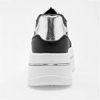 Foto 3 | Stars Of The World Tenis Urbano Para Mujer Negro Plata Cod.133457