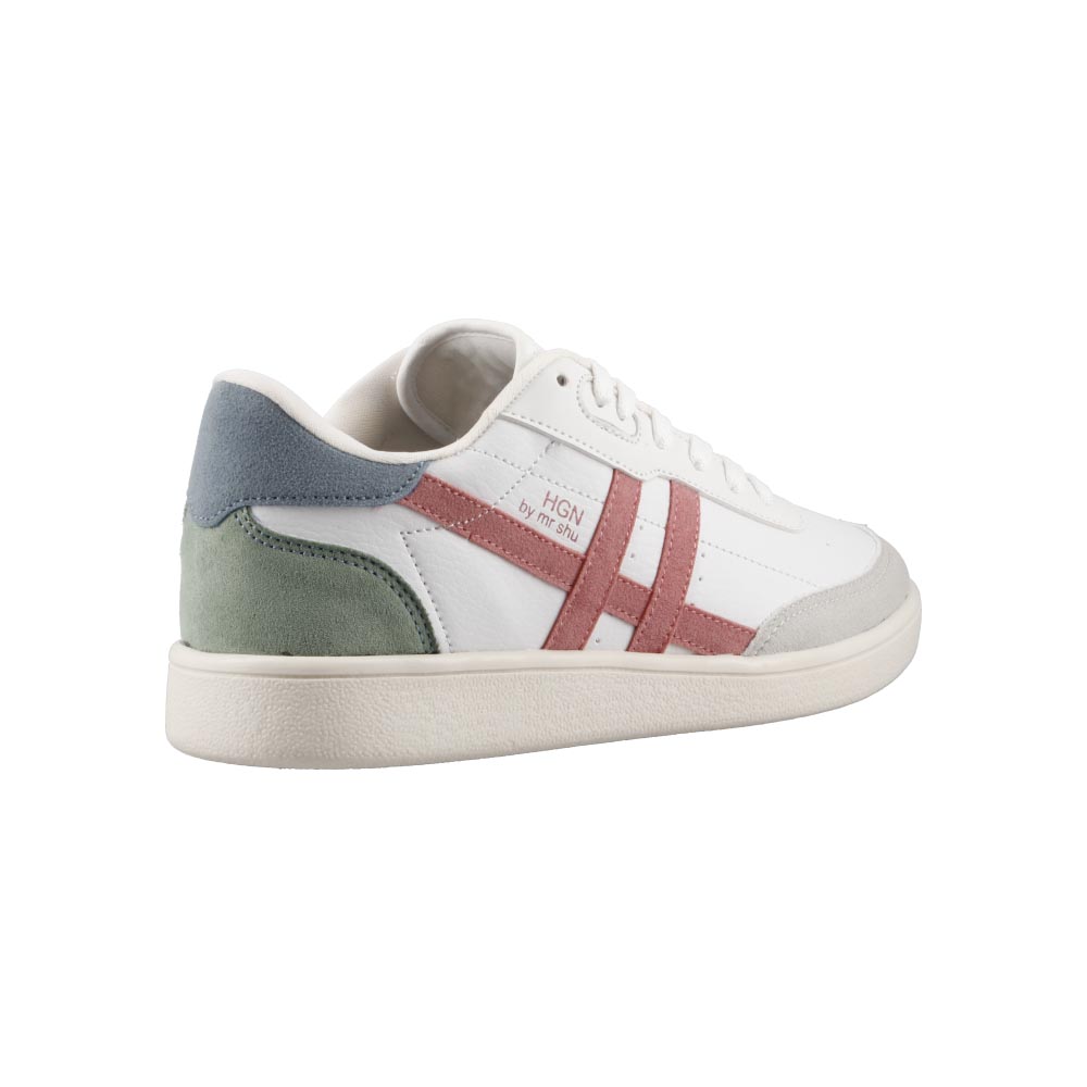 Foto 4 pulgar | Tenis De Mujer Hgn By Mr Shu 7080 Blanco/gris/rosa Tenis Urbano Casual Dama Talla 23 A 26 E