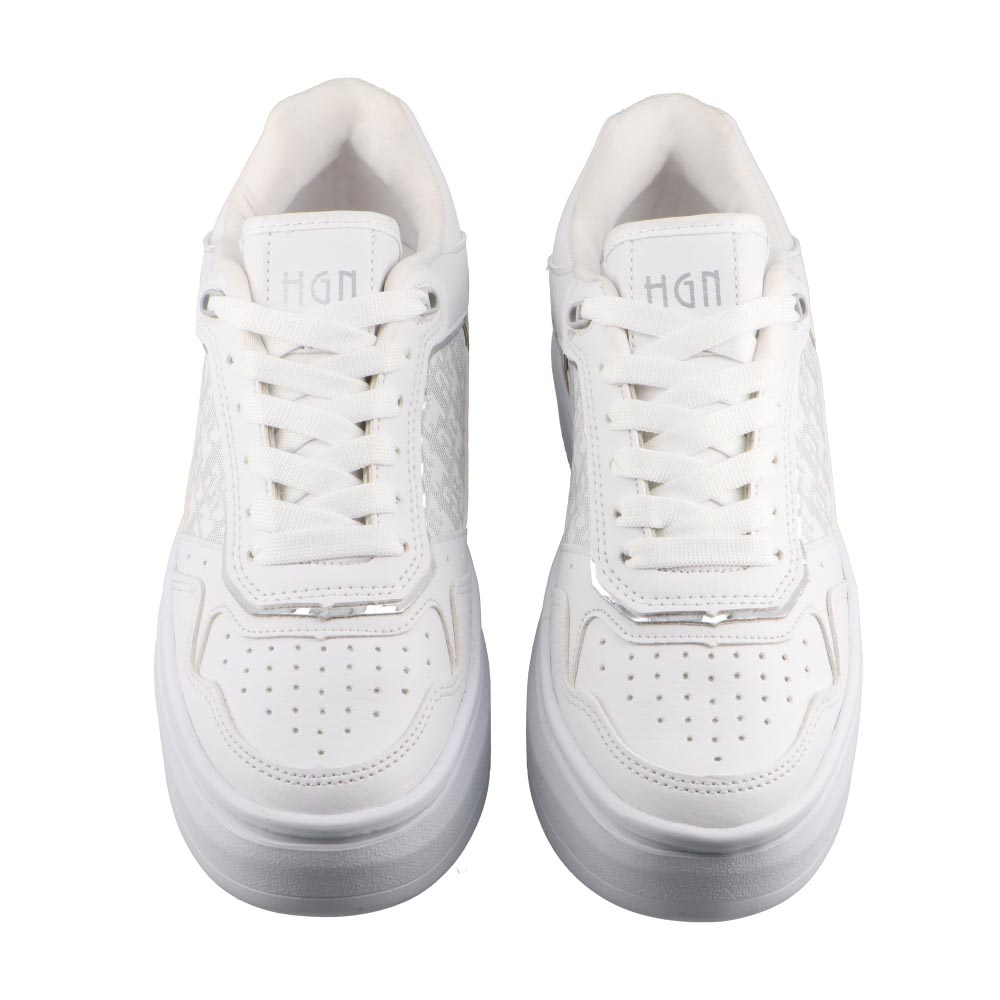 Foto 7 pulgar | Tenis Dama Hgn By Mr Shu 2308 Blanco/plata Tenis Casual Mujer Talla 22 A 26 M