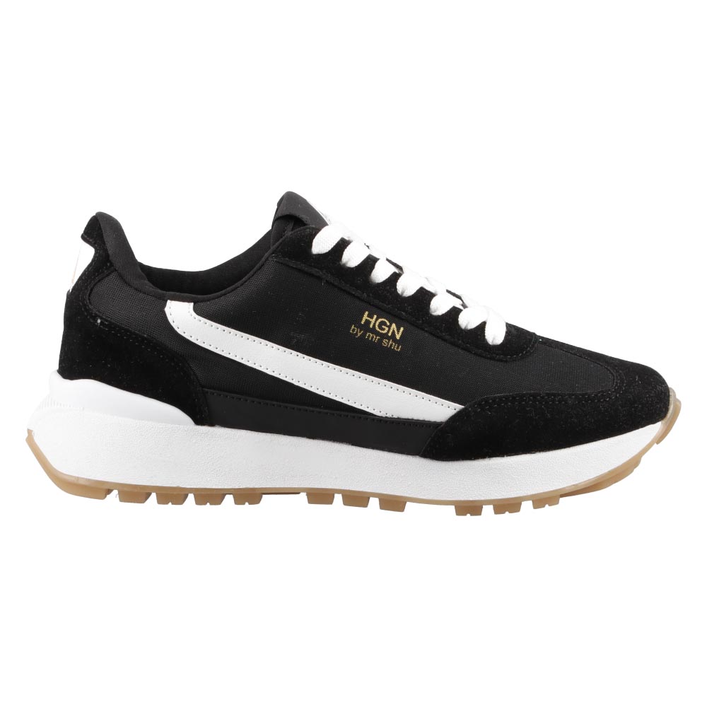 Foto 2 pulgar | Tenis De Dama Hgn By Mr Shu 7076 Negro Tenis Casual Urbano Dama Talla 23 A 26 E