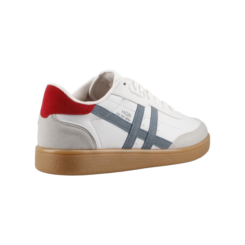Foto 4 pulgar | Tenis De Dama Hgn By Mr Shu 7080 Blanco/gris/azul Casuales Urbanos Dama Talla 23 A 26 E