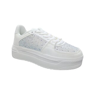 Foto 1 | Tenis Blanco Plataforma Con Pedrería Liliana