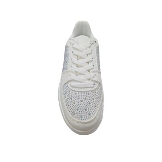 Foto 4 | Tenis Blanco Plataforma Con Pedrería Liliana