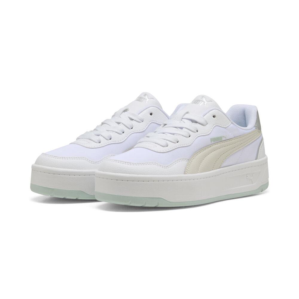 Foto 2 pulgar | Tenis Puma Court Lally Skye Aqua Metallics Para Mujer Blanco