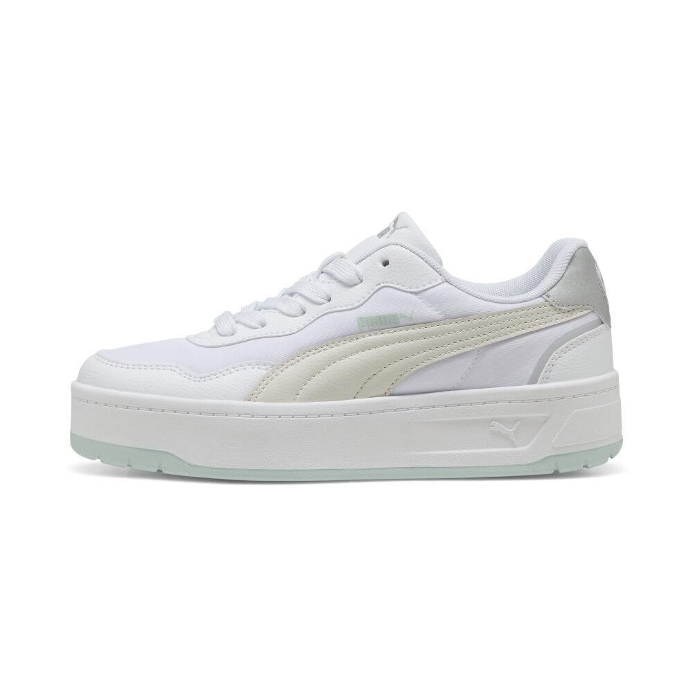Foto 4 pulgar | Tenis Puma Court Lally Skye Aqua Metallics Para Mujer Blanco