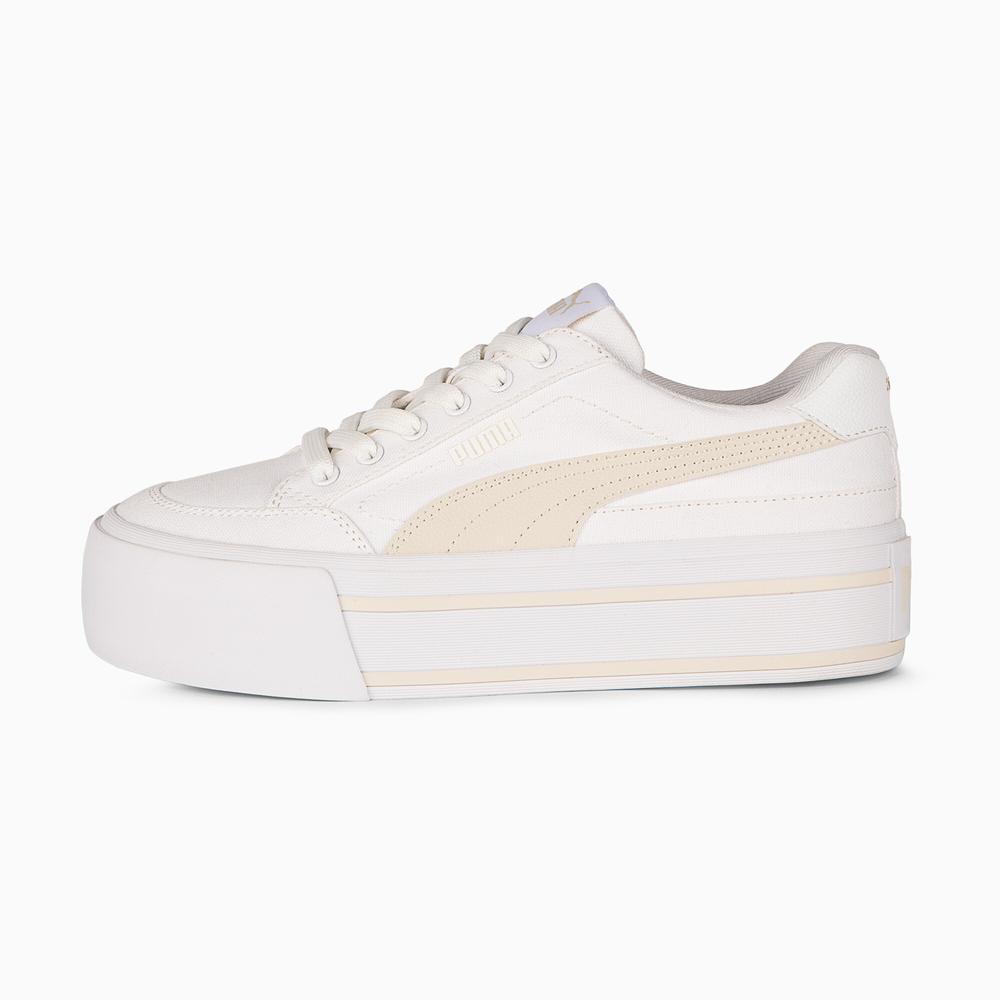 Tenis Puma Court Classic Vulc Fs Platform Para Mujer Beige
