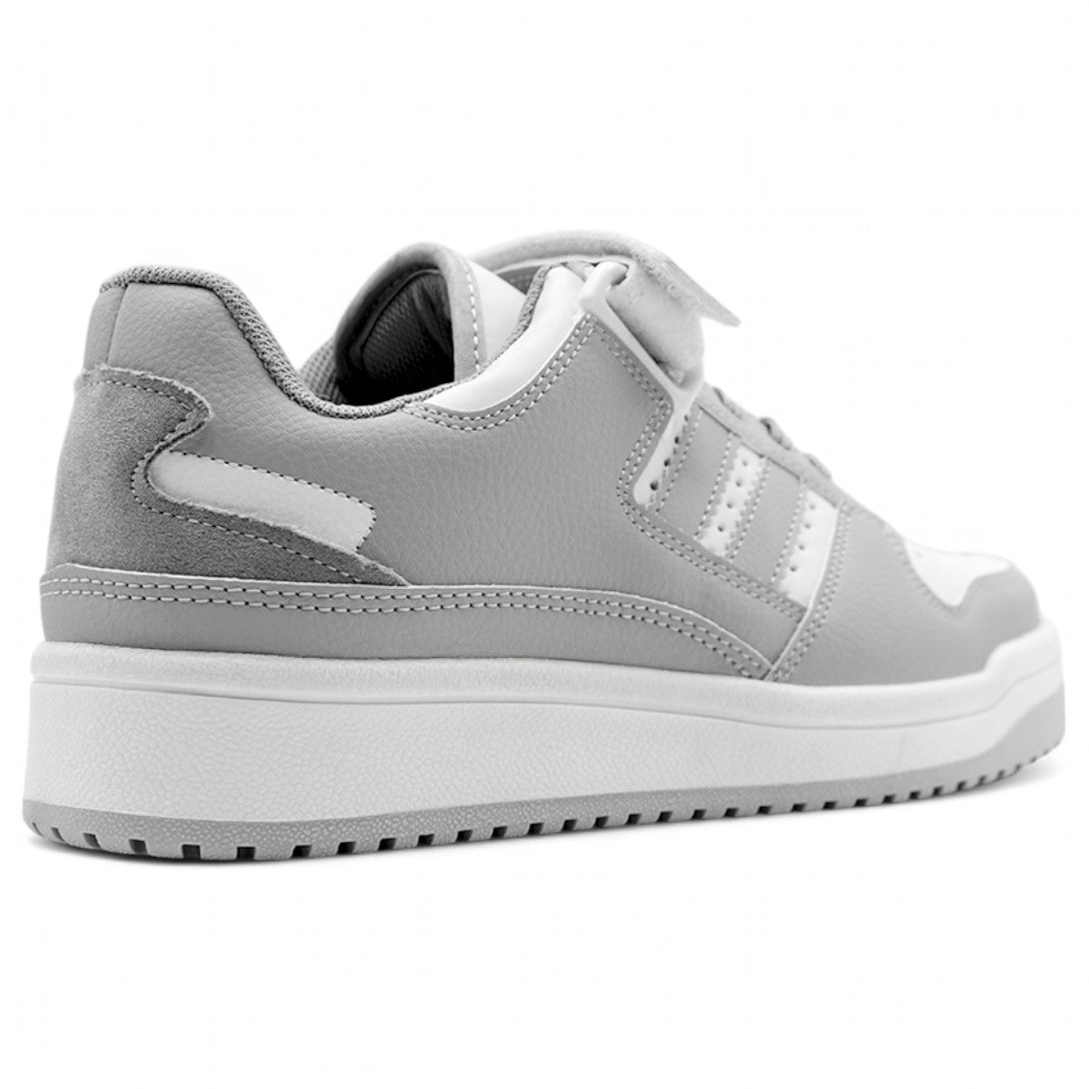 Foto 4 pulgar | Tenis Con Cordones Exterior Piel Vegana Color Gris Para Mujer De Rbcollection