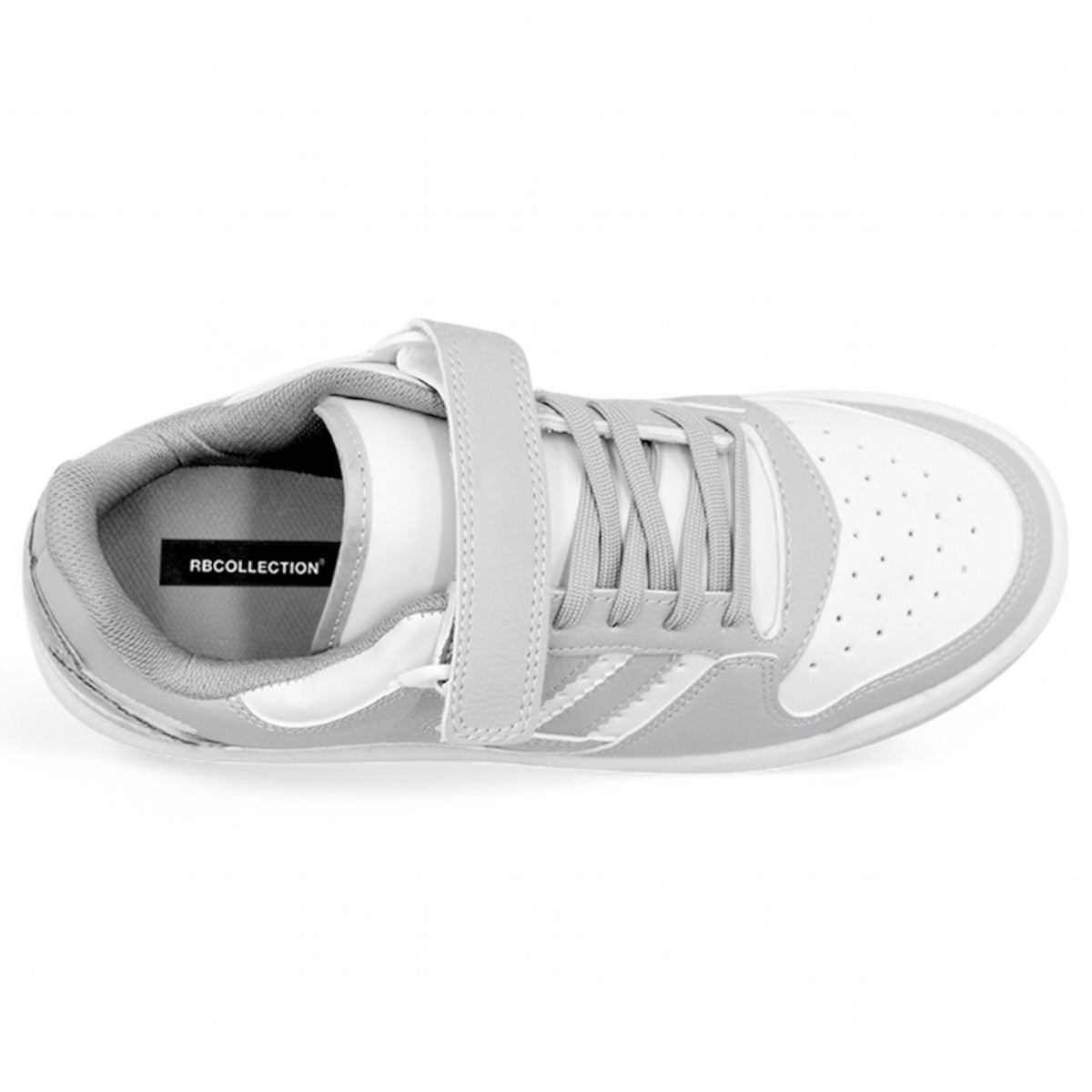 Foto 6 pulgar | Tenis Con Cordones Exterior Piel Vegana Color Gris Para Mujer De Rbcollection