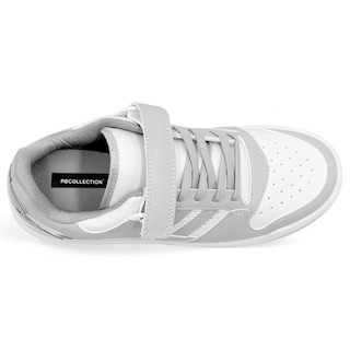Foto 5 | Tenis Con Cordones Exterior Piel Vegana Color Gris Para Mujer De Rbcollection