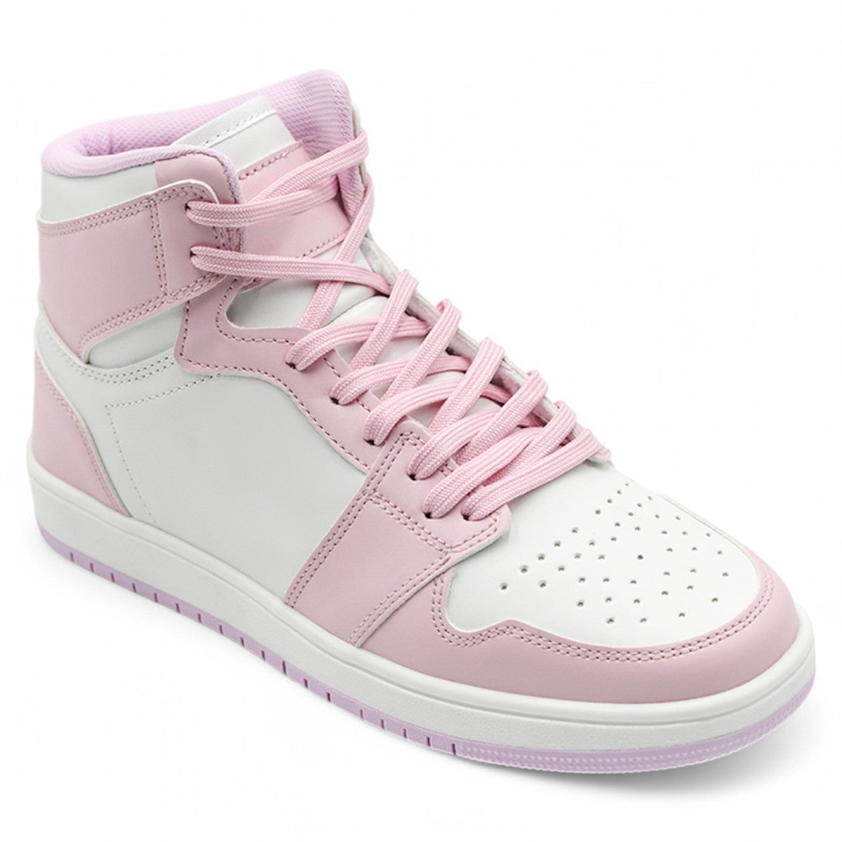 Tenis Botín Exterior Piel Vegana Color Rosa Para Mujer De Rbcollection