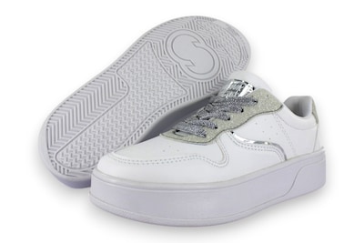 Foto 1 | Tenis Casual Blanco Plata Mujer Bluferno Newk