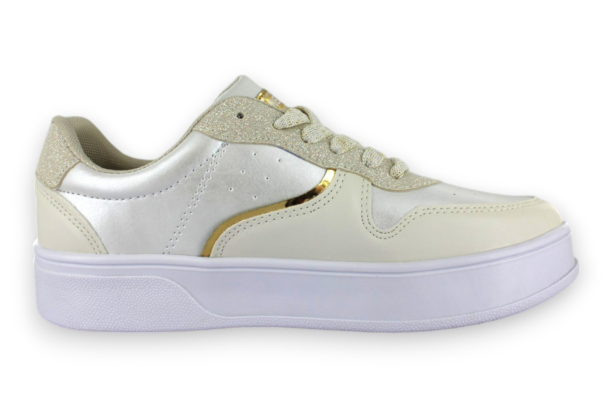 Foto 4 pulgar | Tenis Casual Blanco Beige Mujer Bluferno Newk