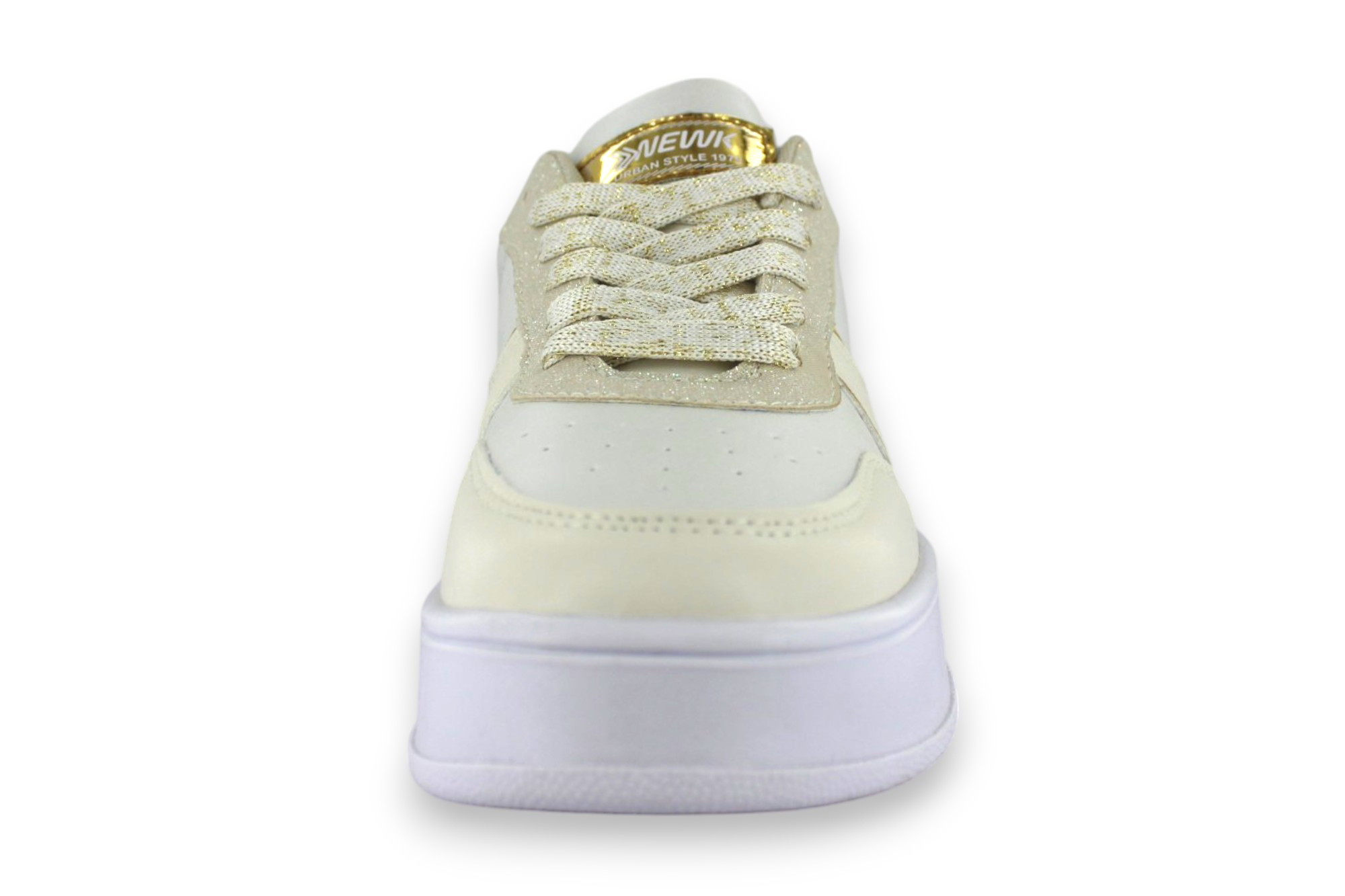 Foto 5 pulgar | Tenis Casual Blanco Beige Mujer Bluferno Newk