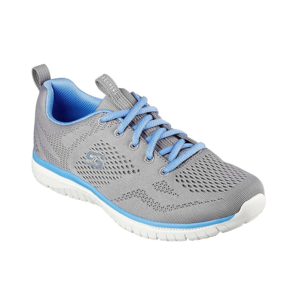 Foto 2 pulgar | Tenis Skechers Virtue Kind Favour Mujer Comodo Gris